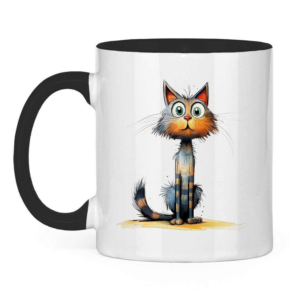 Tasse zweifarbig - Katze Lady Schnurri