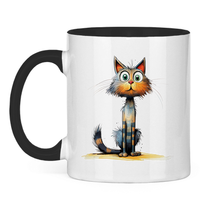 Tasse zweifarbig - Katze Lady Schnurri