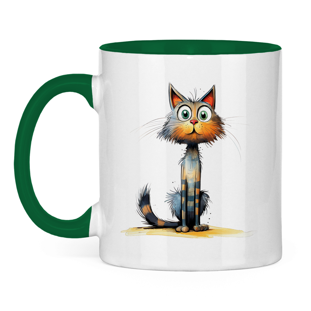Tasse zweifarbig - Katze Lady Schnurri