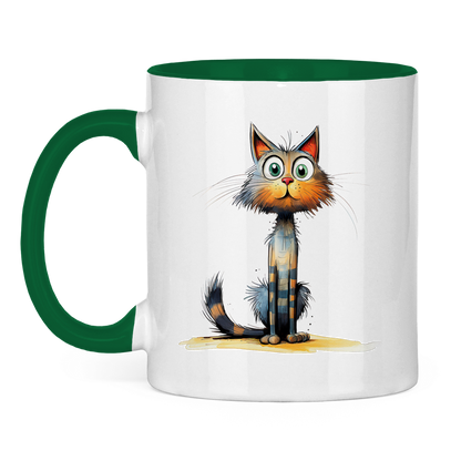 Tasse zweifarbig - Katze Lady Schnurri