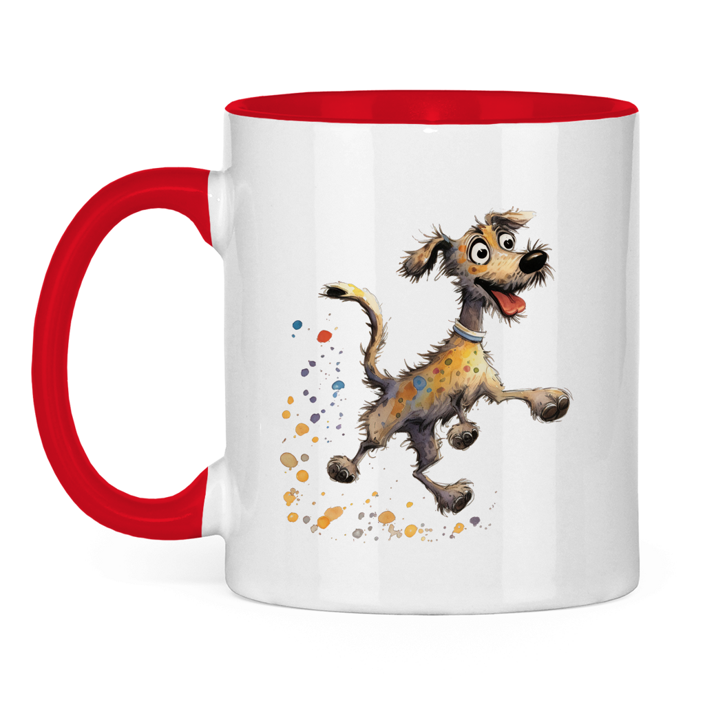 Tasse zweifarbig - Hund Strolch