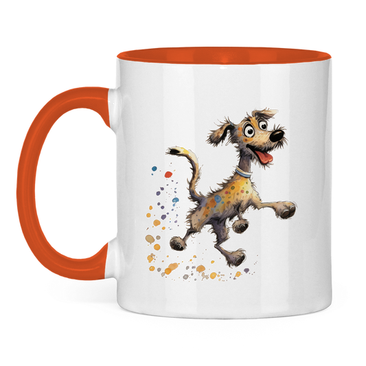 Tasse zweifarbig - Hund Strolch
