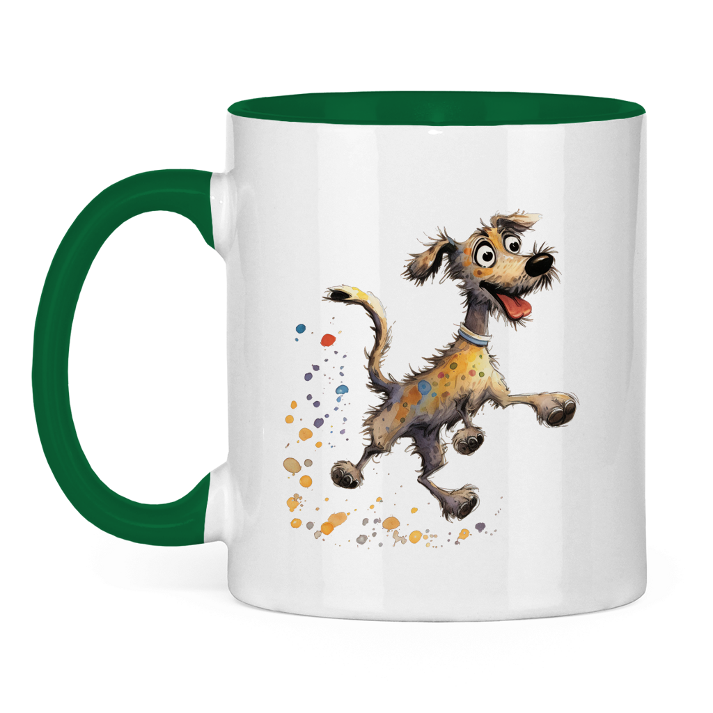 Tasse zweifarbig - Hund Strolch
