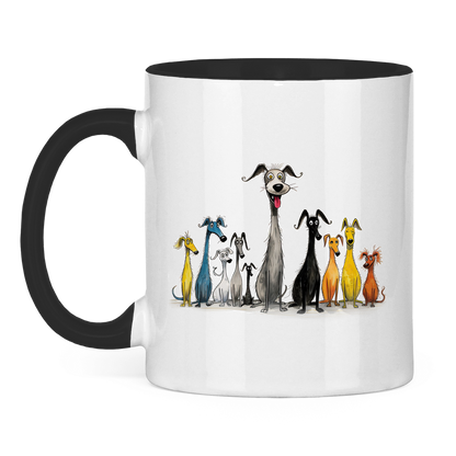 Tasse zweifarbig - Hunderudel