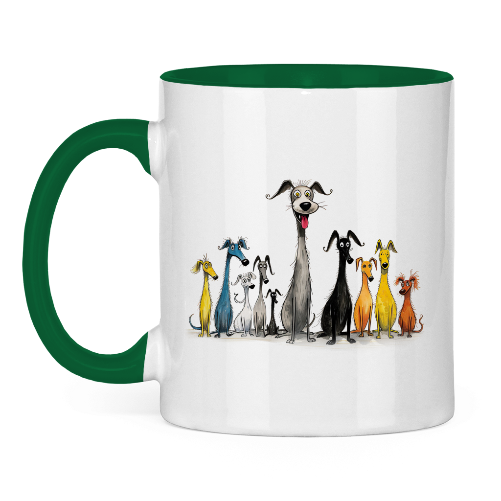 Tasse zweifarbig - Hunderudel