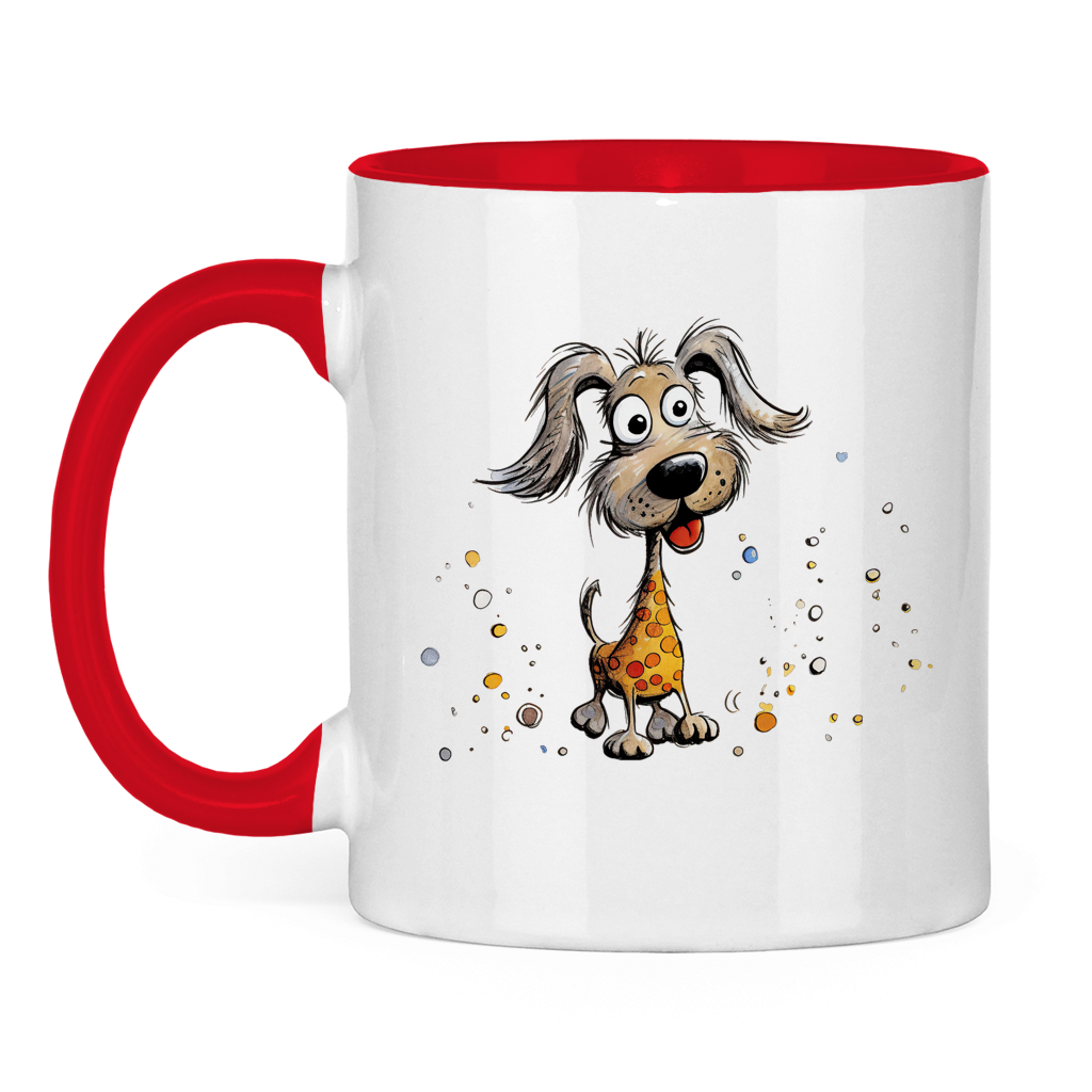 Tasse zweifarbig - Hund Bella