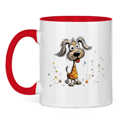 Tasse zweifarbig - Hund Bella