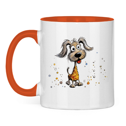 Tasse zweifarbig - Hund Bella