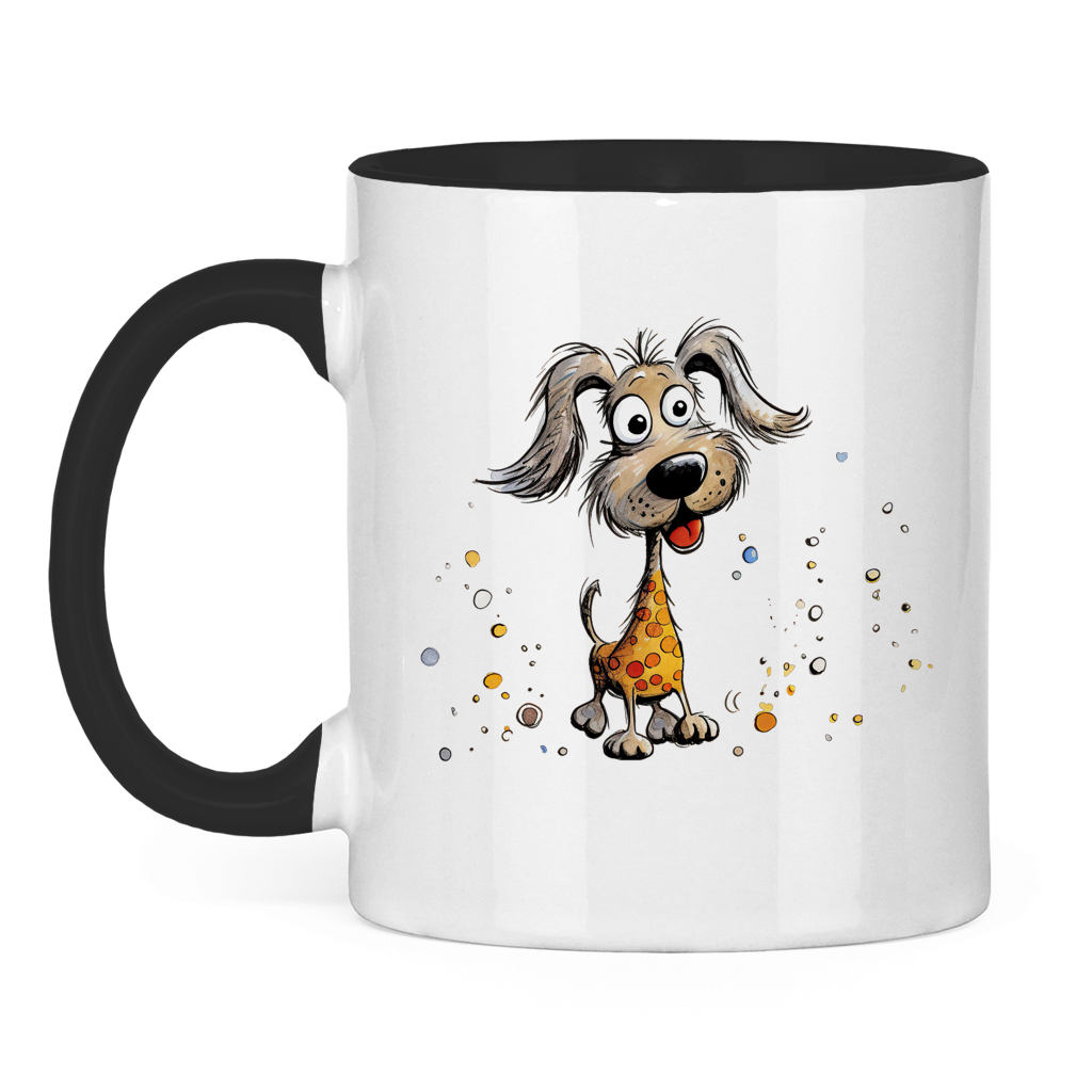 Tasse zweifarbig - Hund Bella