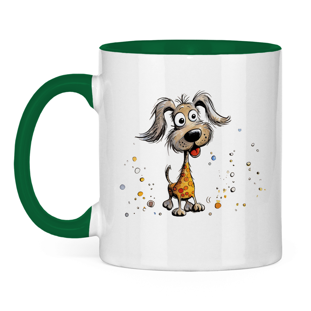 Tasse zweifarbig - Hund Bella