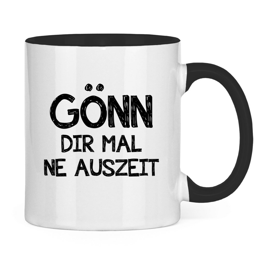 Tasse zweifarbig - Katze Yoga