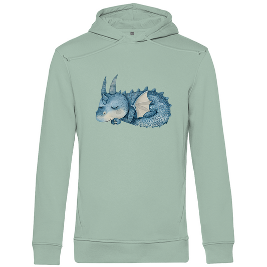 Herren Premium Bio Hoodie Drache Sleepy Joe