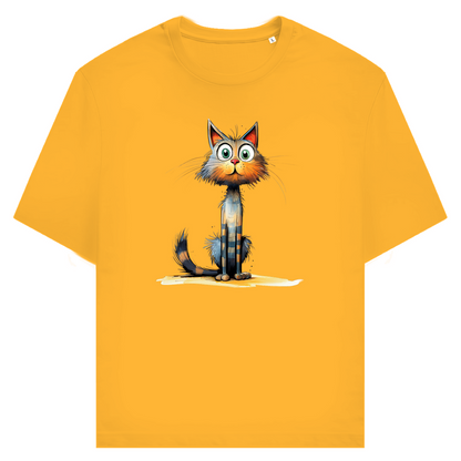 Unisex T-Shirt - Lustige Cartoon Katze Lady Schnurri – CrazyToon Prints
