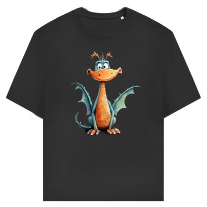 Unisex T-Shirt - Lustiger Cartoon Drache Flammi – CrazyToon Prints