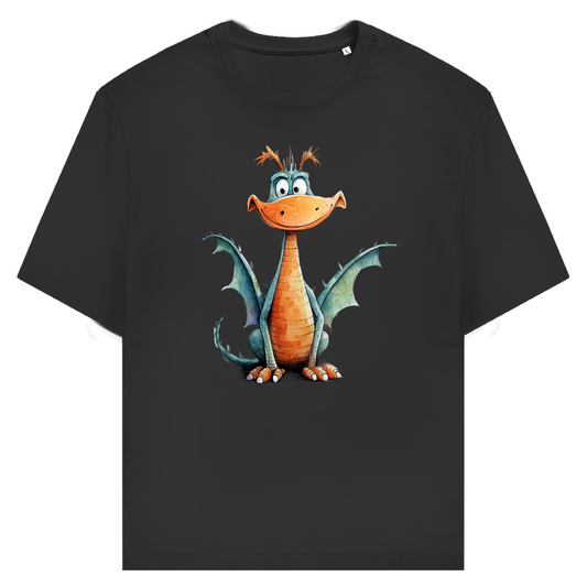 Unisex T-Shirt - Lustiger Cartoon Drache Flammi – CrazyToon Prints