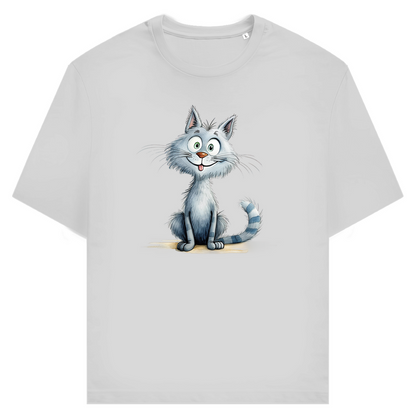 Unisex T-Shirt - Lustige Cartoon Katze Lady Miau – CrazyToon Prints