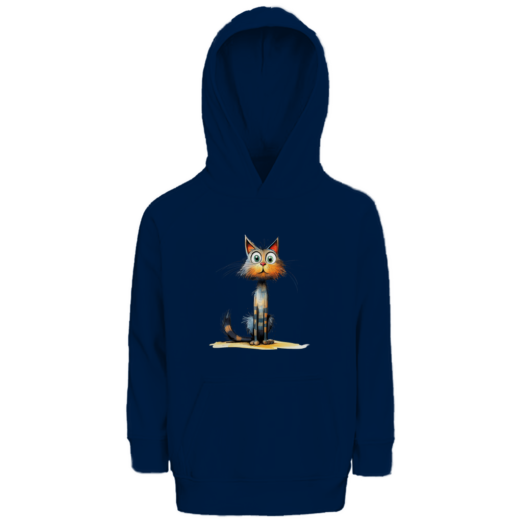 Kinder Premium Bio Hoodie Katze Lady Schnurri