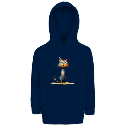 Kinder Premium Bio Hoodie Katze Lady Schnurri