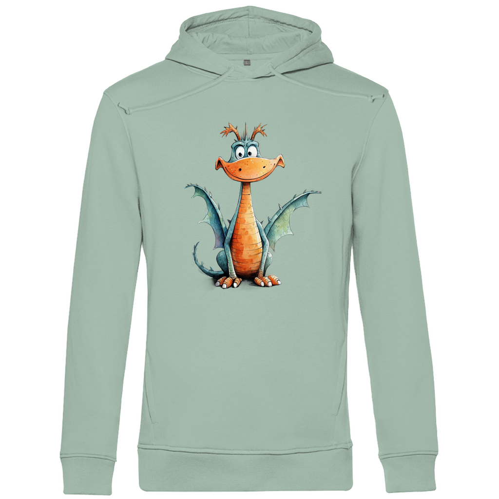 Herren Premium Bio Hoodie Drache Flammi