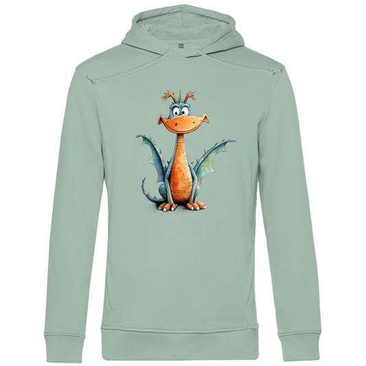 Herren Premium Bio Hoodie Drache Flammi