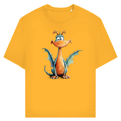 Unisex T-Shirt - Lustiger Cartoon Drache Flammi – CrazyToon Prints