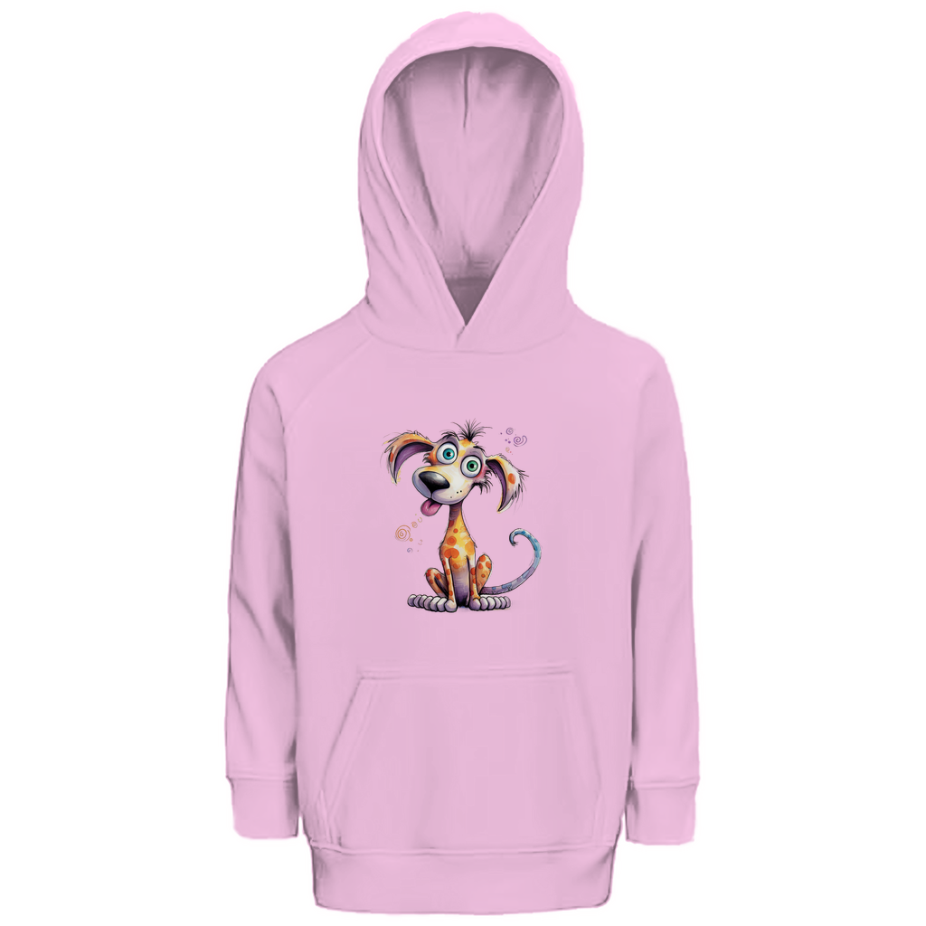Kinder Premium Bio Hoodie Hund Kunterbunt