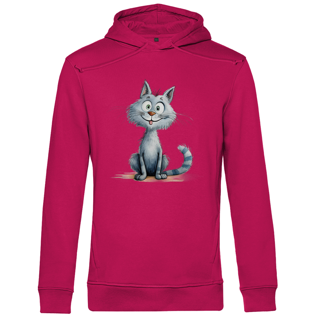 Herren Premium Bio Hoodie Katze Lady Miau