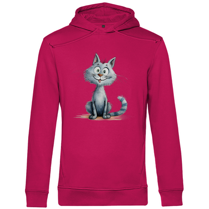 Herren Premium Bio Hoodie Katze Lady Miau