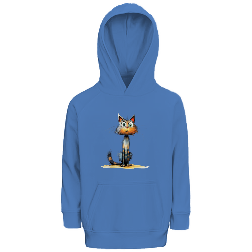 Kinder Premium Bio Hoodie Katze Lady Schnurri