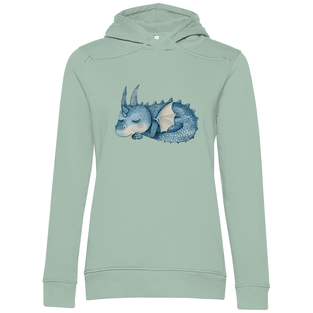 Damen Premium Bio Hoodie Drache Sleepy Joe