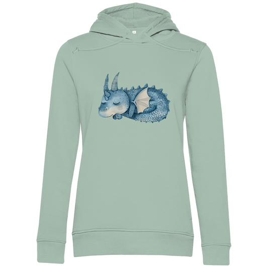 Damen Premium Bio Hoodie Drache Sleepy Joe