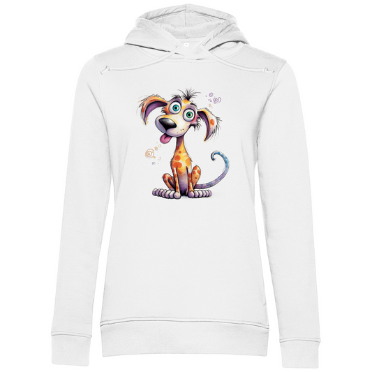 Damen Premium Bio Hoodie Hund Kunterbunt