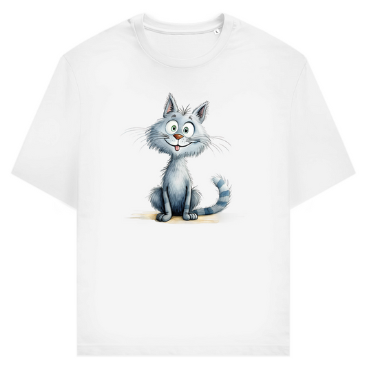 Unisex T-Shirt - Lustige Cartoon Katze Lady Miau – CrazyToon Prints