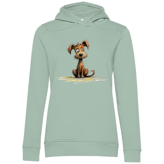 Damen Premium Bio Hoodie Hund Puppy