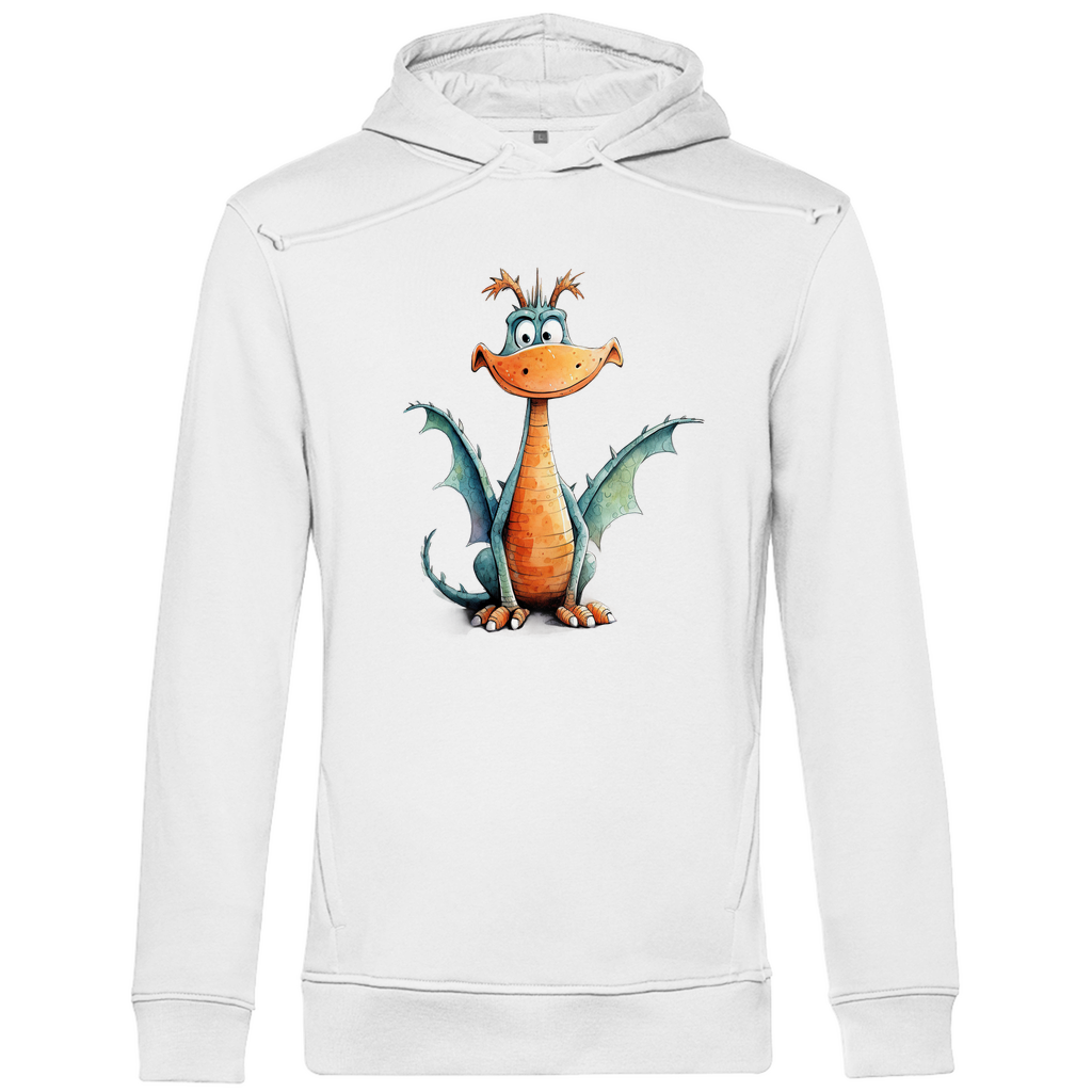 Herren Premium Bio Hoodie Drache Flammi