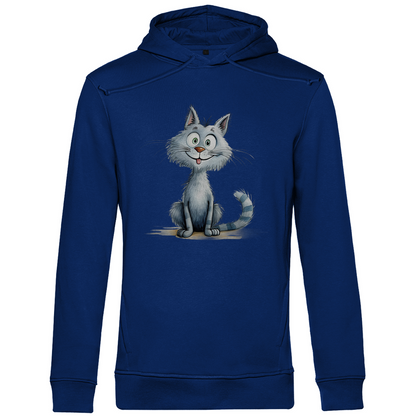 Herren Premium Bio Hoodie Katze Lady Miau